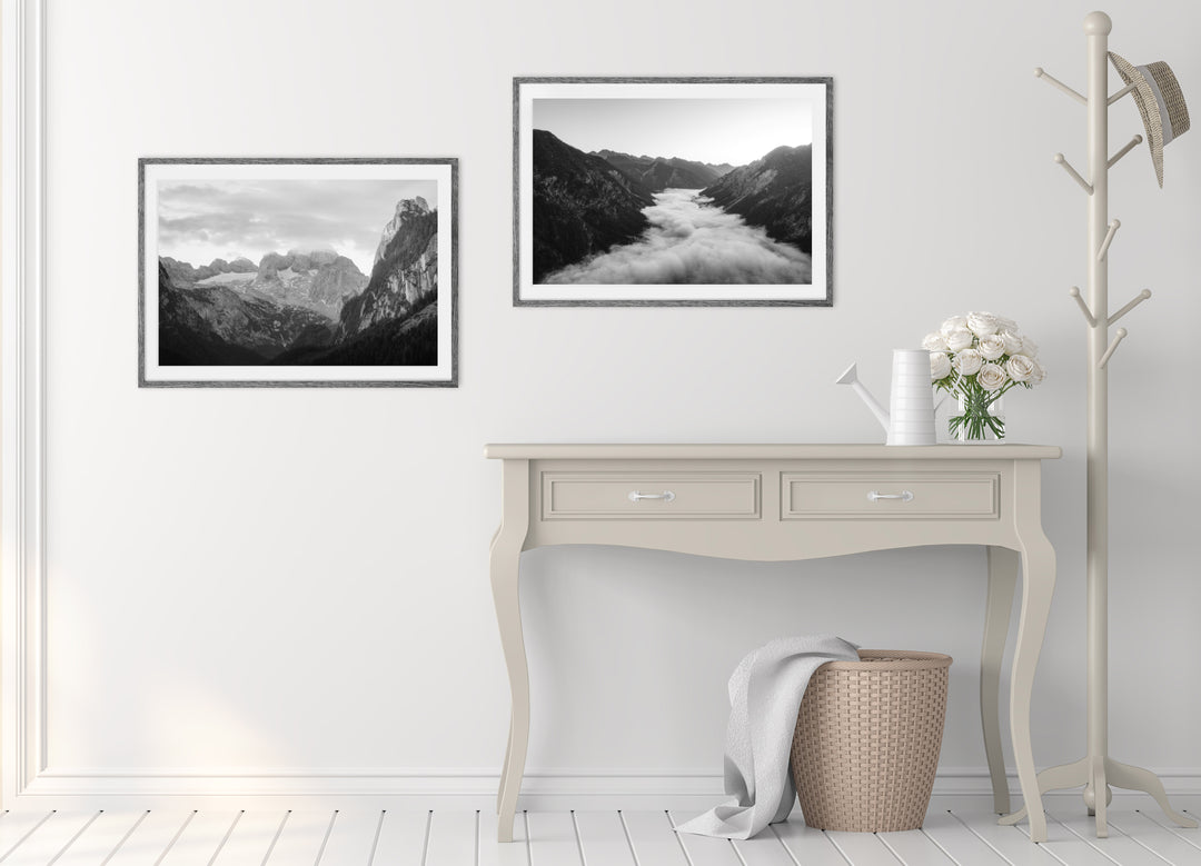 Mountains black and white, Fine Art Prints, Wall decor, Thomas Frenken